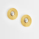 Topshop Enzo waterproof stainless steel stud earring in gold with silver