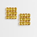 Topshop Eddie square statement earrings in gold
