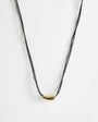 Topshop Nasha cord necklace in black with gold
