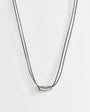 Topshop Nasha cord necklace in chocolate with silver