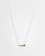 Topshop Olivio stainless steel necklace in gold with brown bead