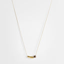 Topshop Olivio stainless steel necklace in gold with brown bead