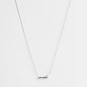 Topshop Olivio stainless steel necklace in silver with blue bead