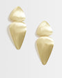 Topshop Elliot statement stud earring in gold brushed