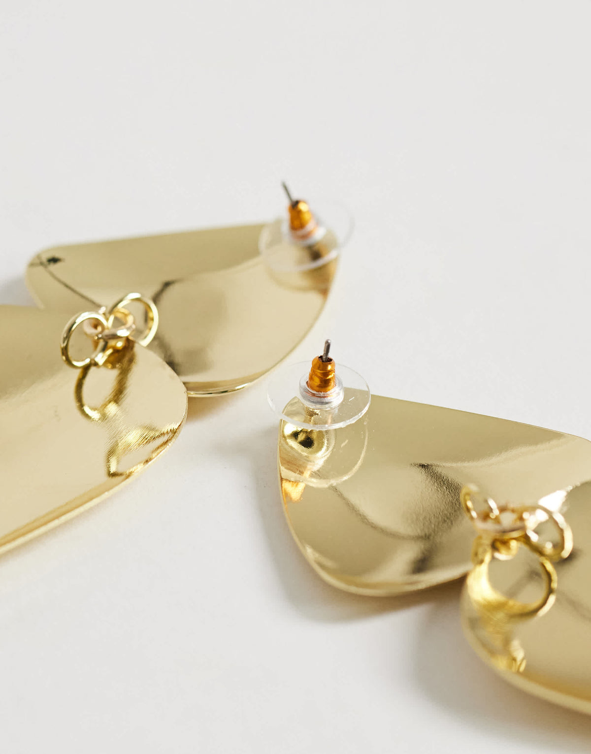 Topshop Elliot statement stud earring in gold brushed