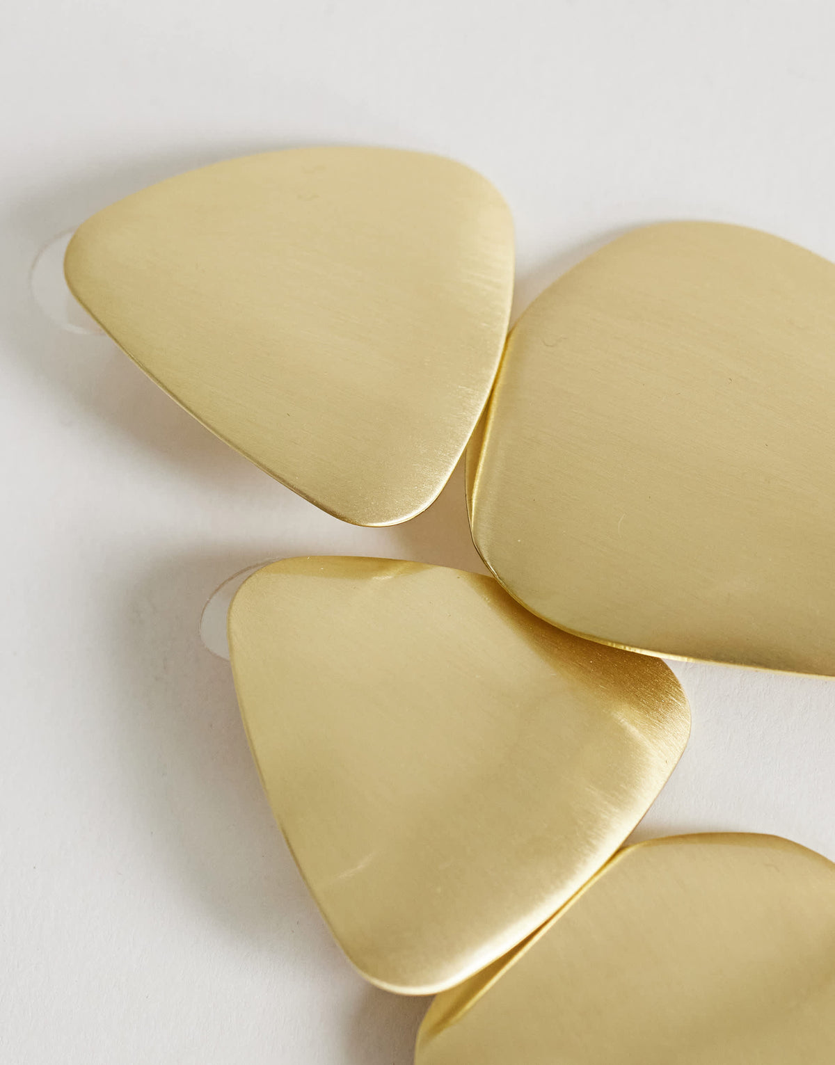 Topshop Elliot statement stud earring in gold brushed