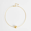 Topshop Ozzie waterproof stainless steel necklace in gold brushed