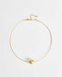 Topshop Ozzie waterproof stainless steel necklace in gold brushed