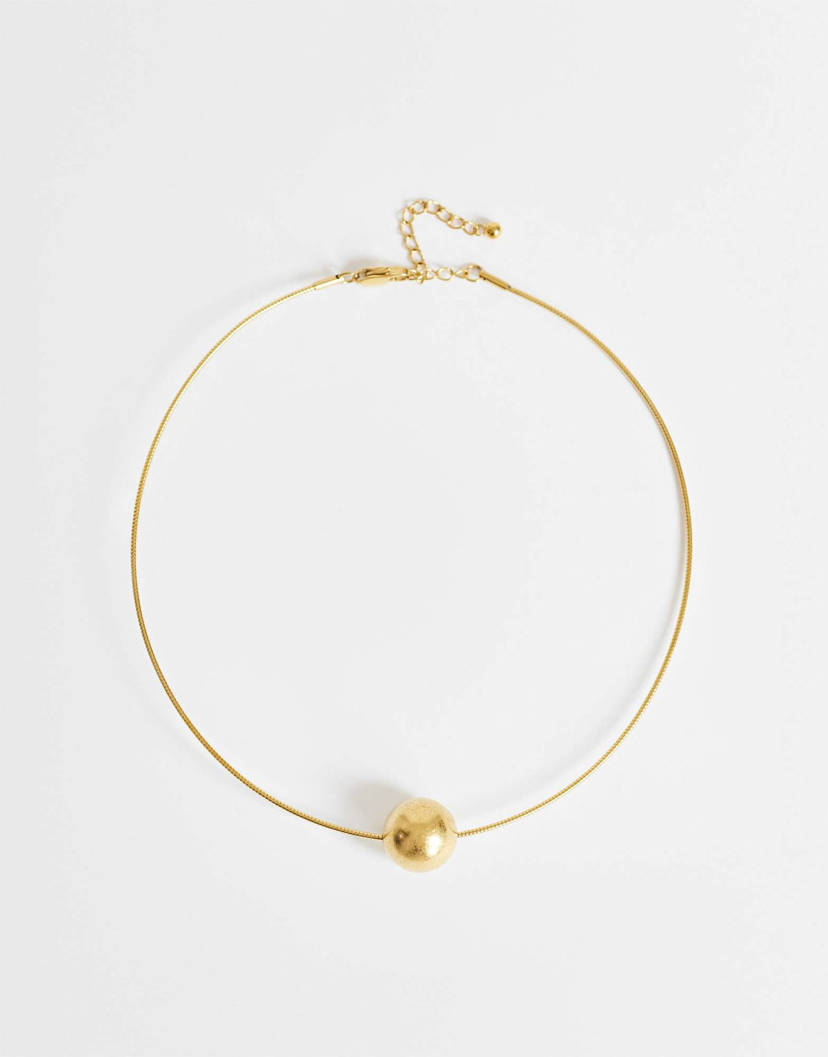 Topshop Ozzie waterproof stainless steel necklace in gold brushed