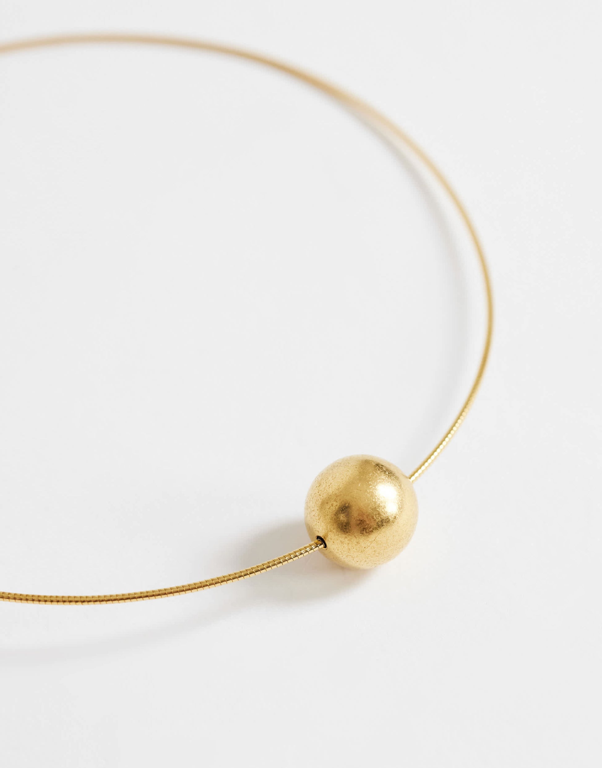 Topshop Ozzie waterproof stainless steel necklace in gold brushed