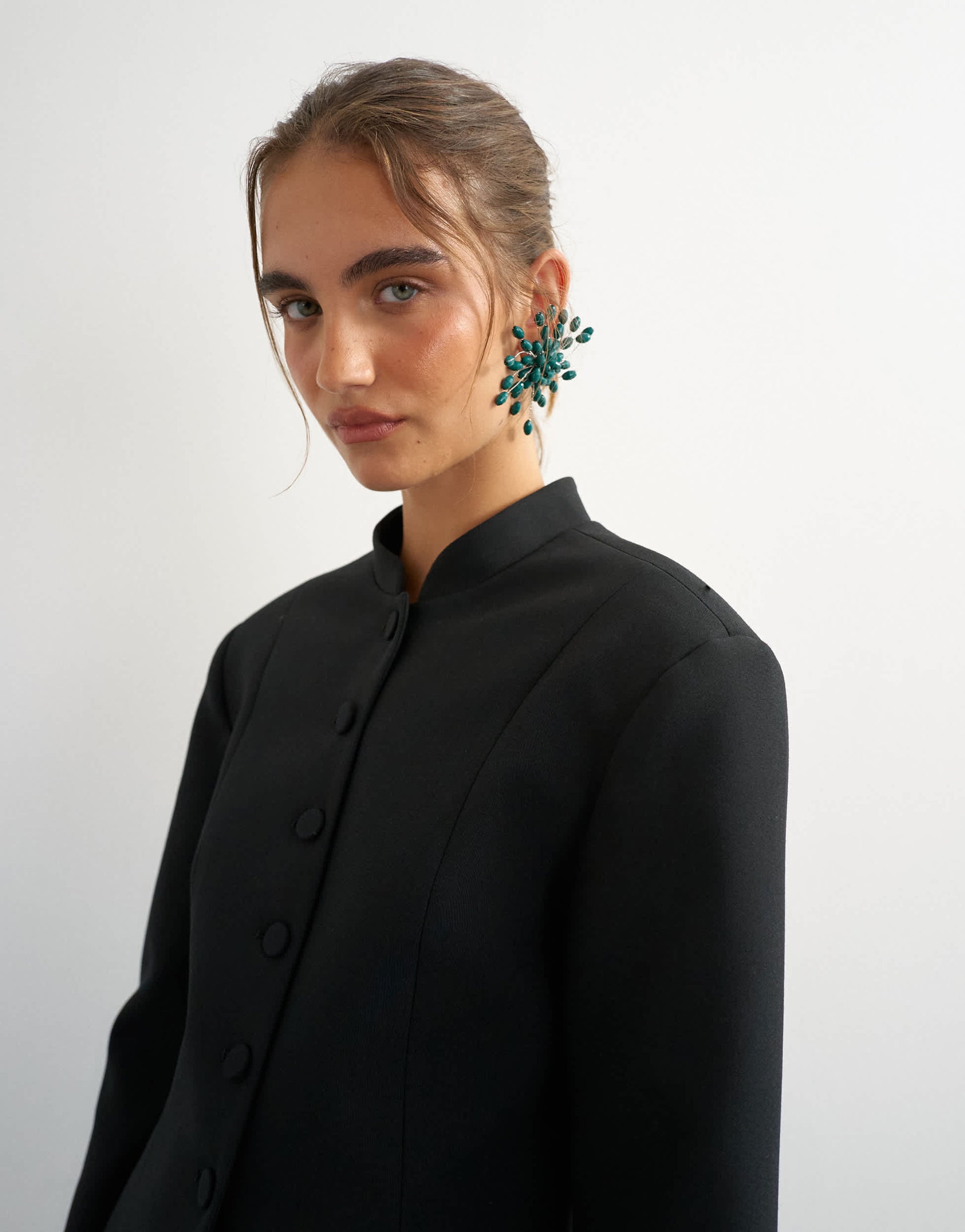 Topshop co ord drummer jacket in black