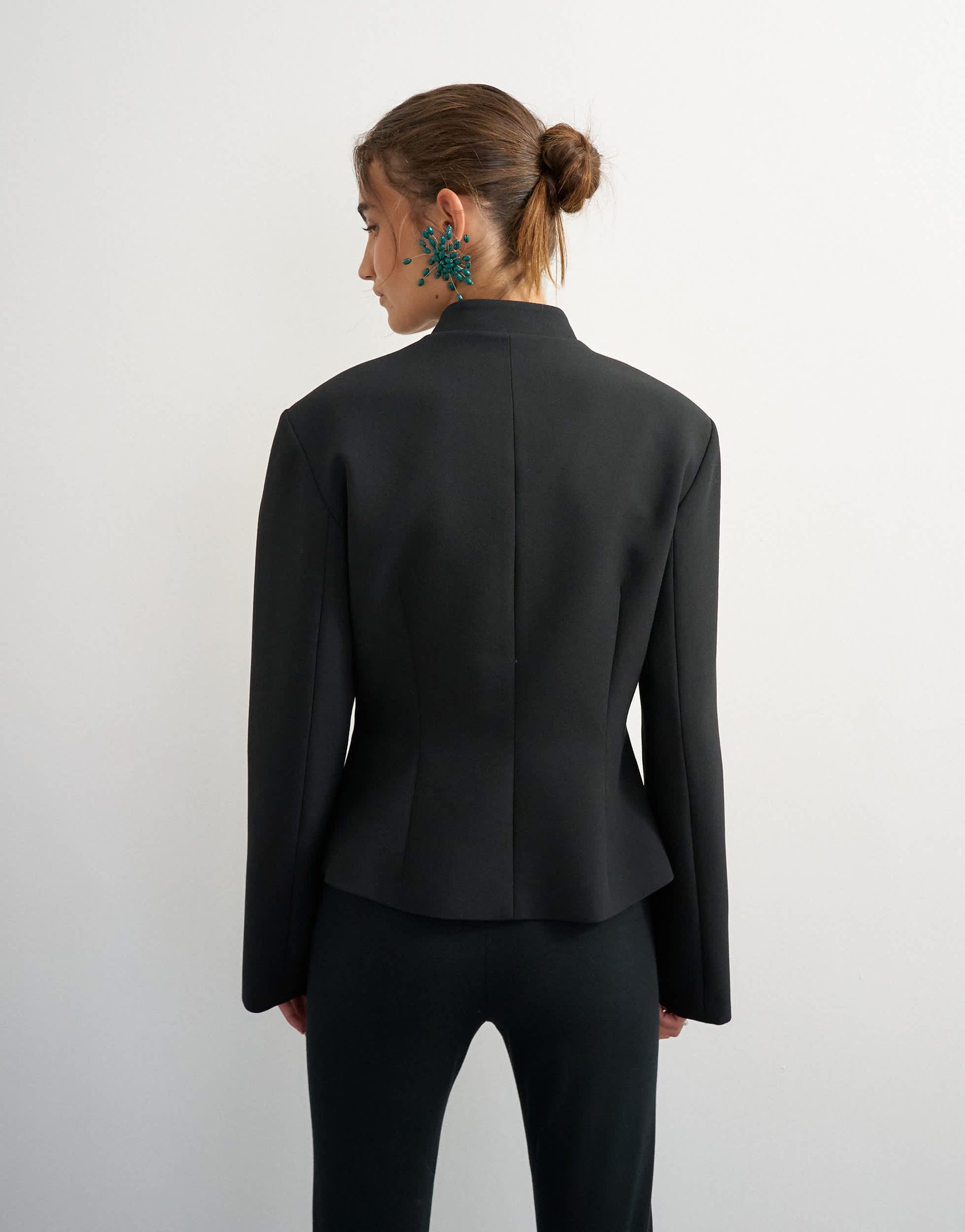 Topshop co ord drummer jacket in black