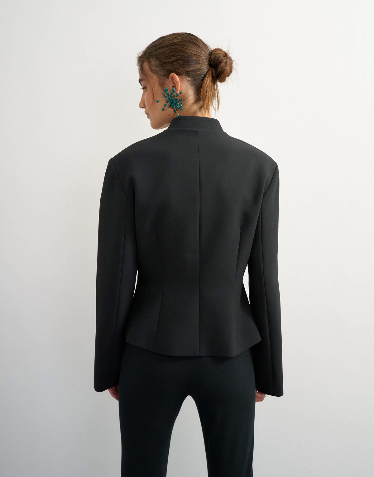 Topshop co ord drummer jacket in black