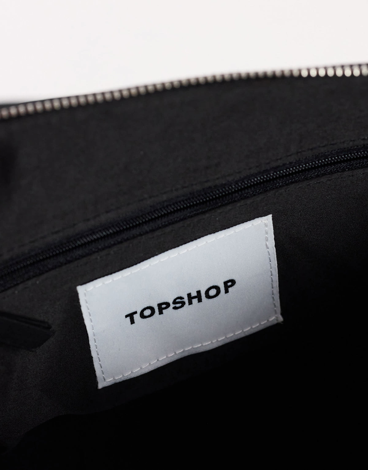 Topshop Skyler large angular shoulder bag in chocolate and black