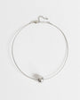 Topshop Ozzie waterproof stainless steel necklace in silver brushed