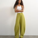 Topshop co ord barrel trousers in olive