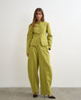 Topshop co ord barrel trousers in olive
