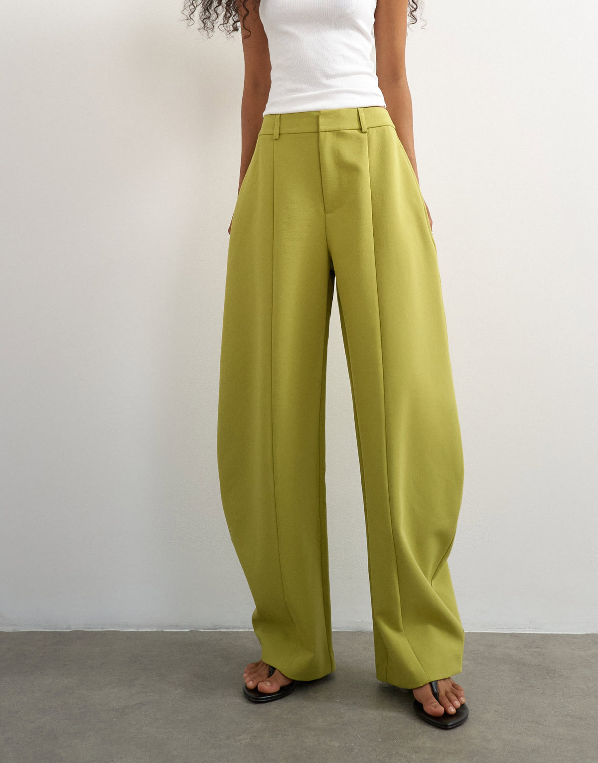 Topshop co ord barrel trousers in olive