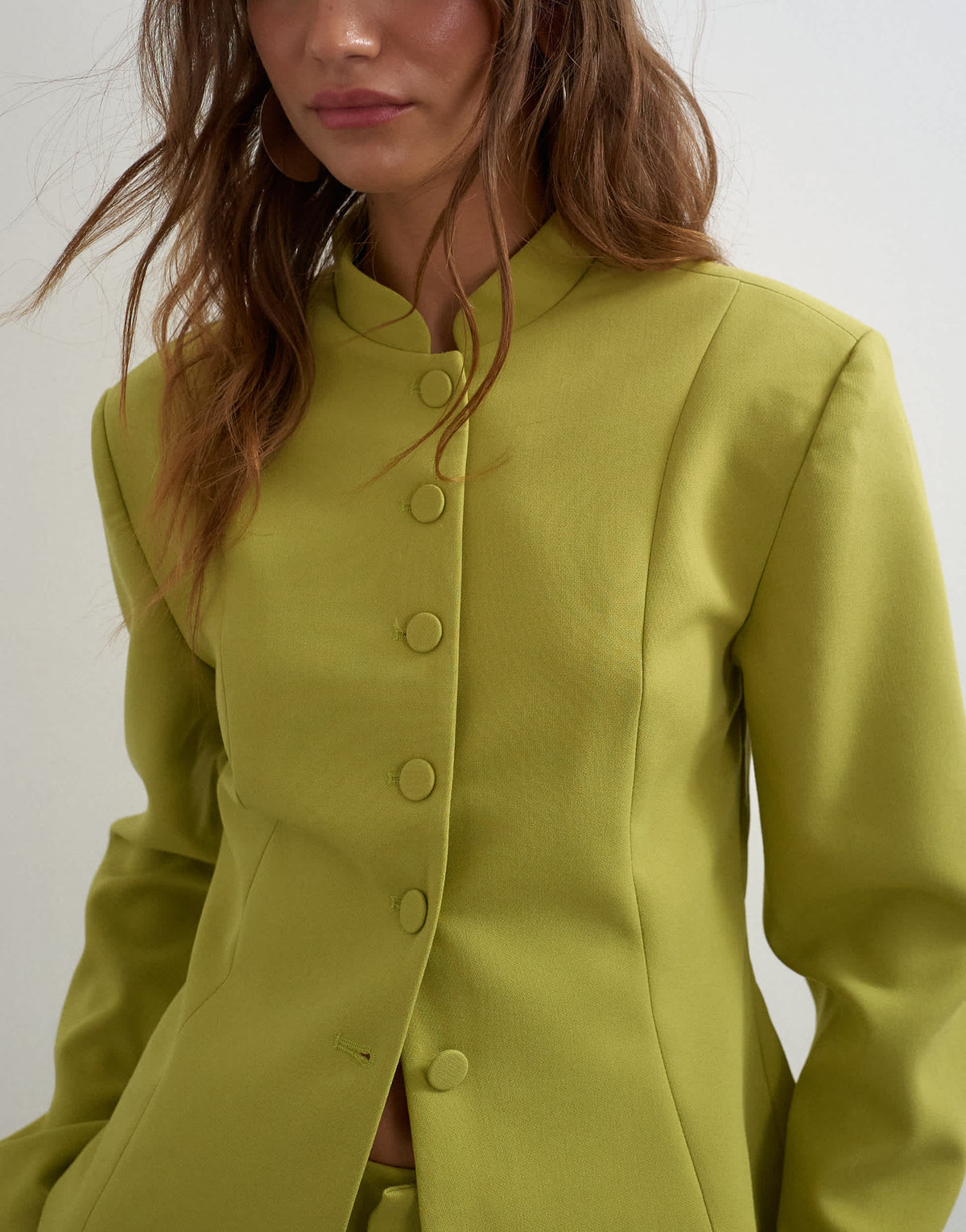 Topshop co ord drummer jacket in olive