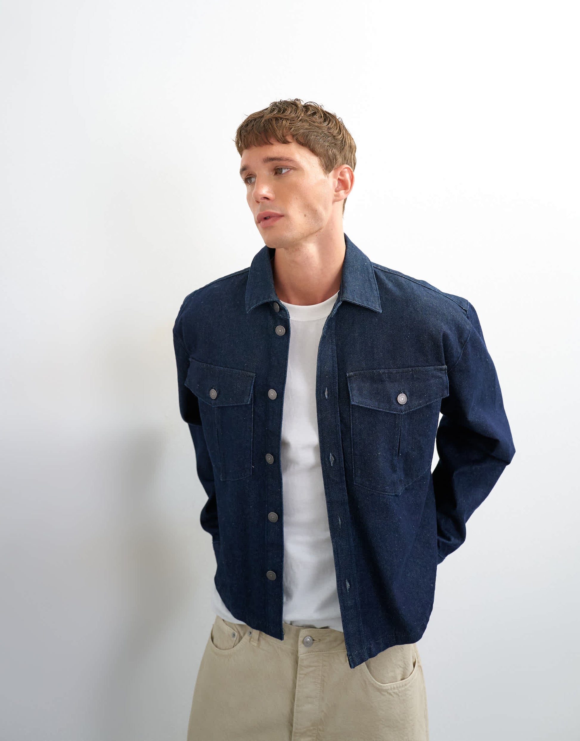 Topman relaxed fit denim overshirt in raw