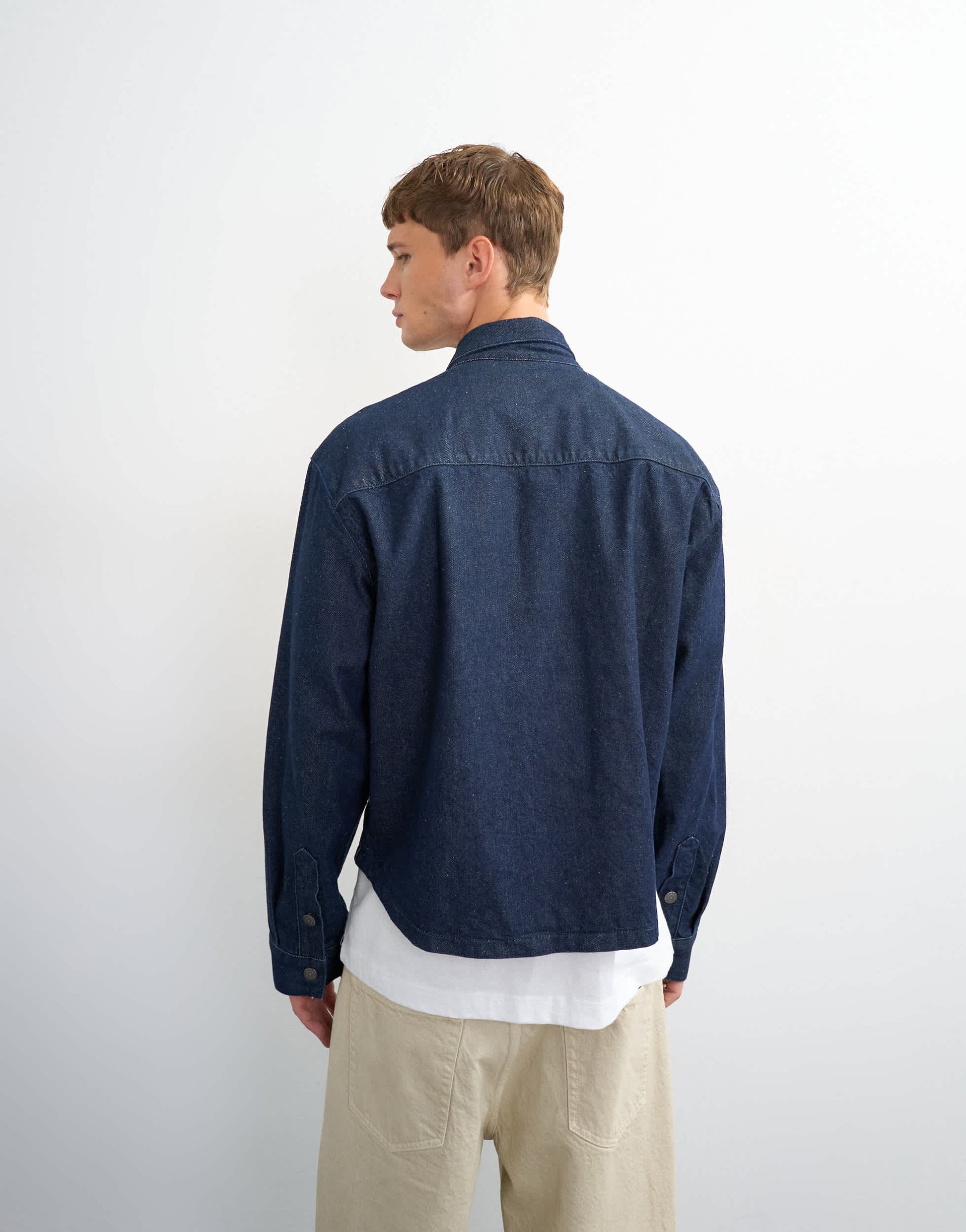 Topman relaxed fit denim overshirt in raw