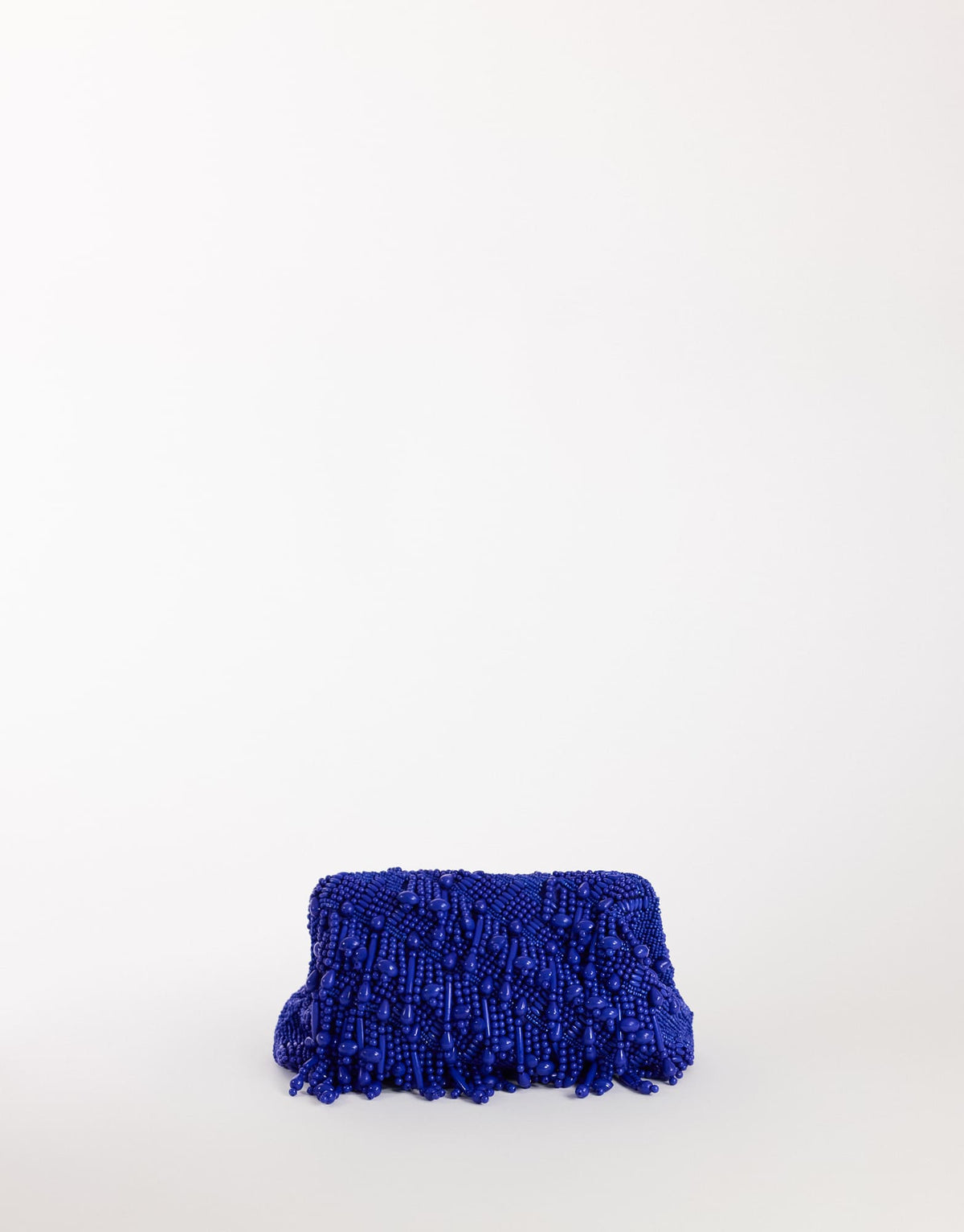 Topshop Garison bead and embellished clutch in cobalt