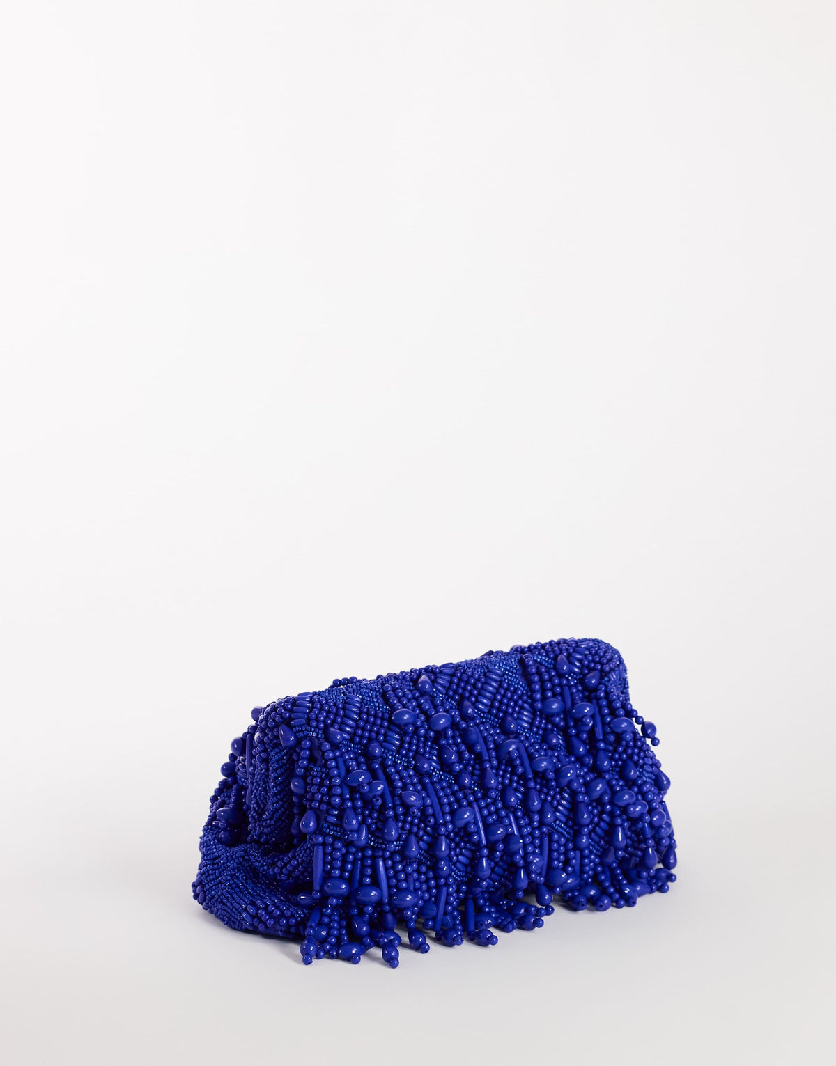Topshop Garison bead and embellished clutch in cobalt