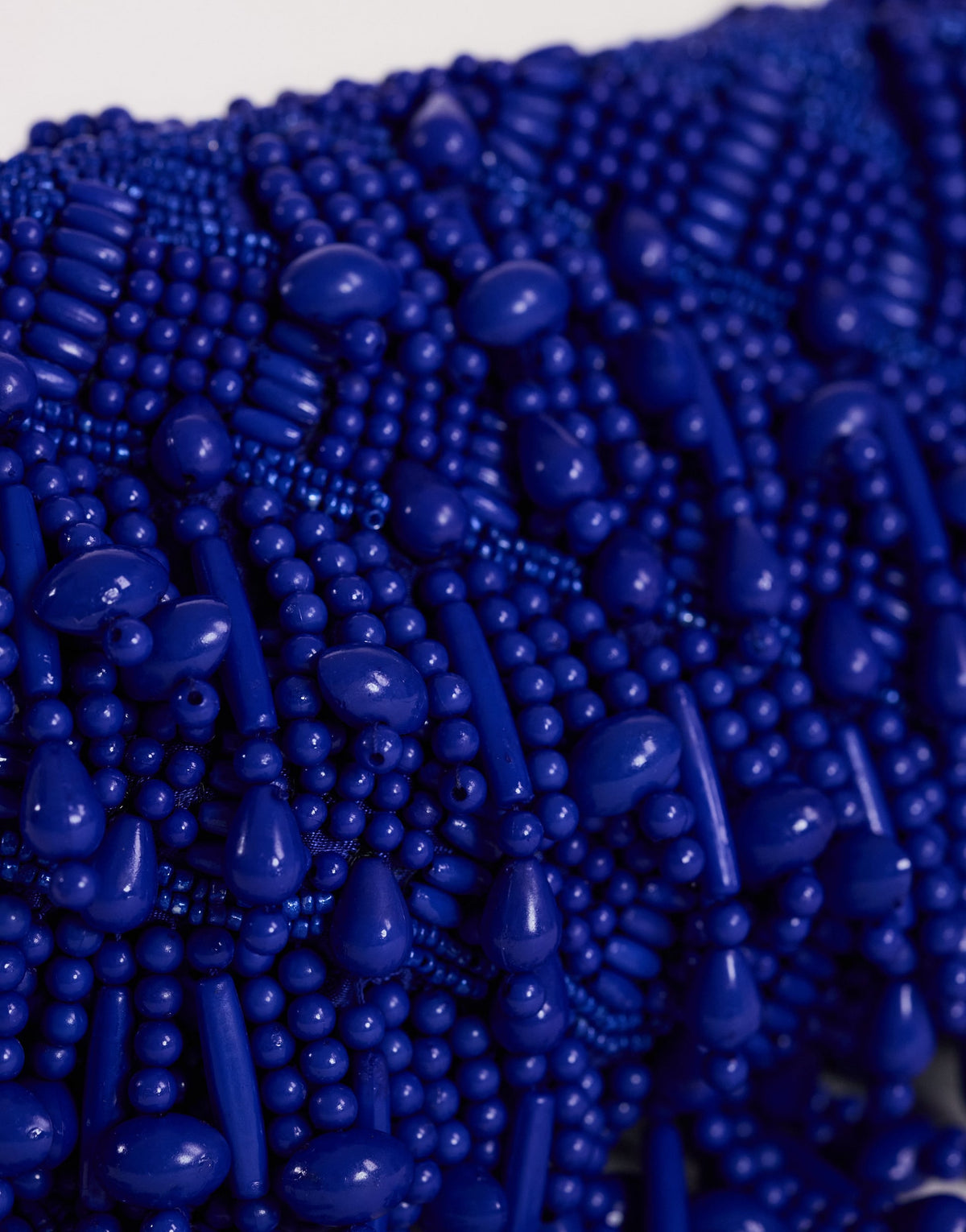 Topshop Garison small bead and embellished clutch in cobalt