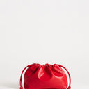 Topshop Celia medium ruched clutch bag in red