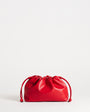 Topshop Celia medium ruched clutch bag in red