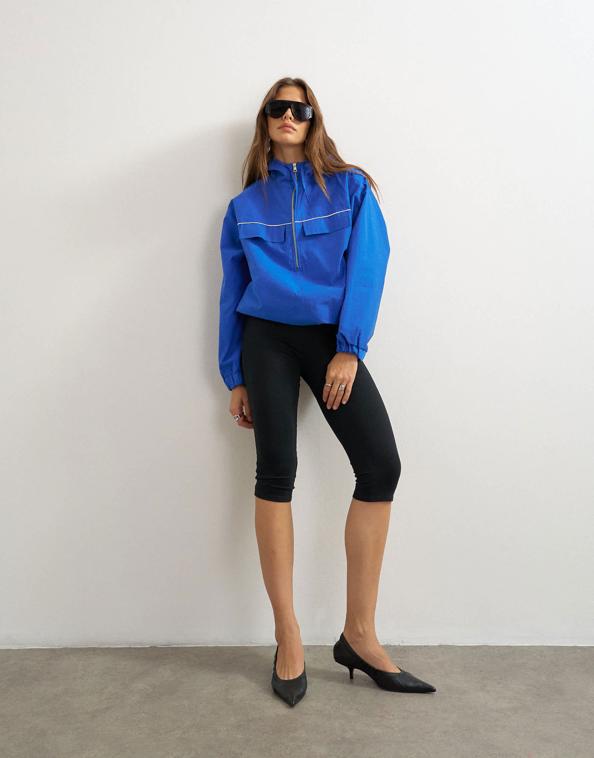 Topshop jersey capri leggings in black