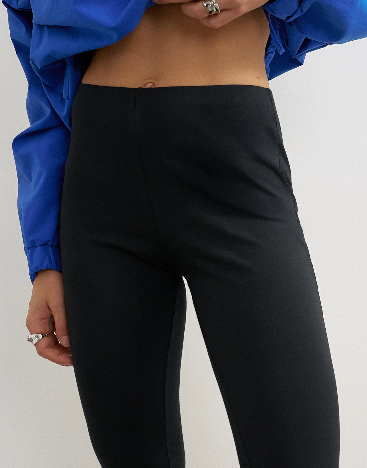 Topshop jersey capri leggings in black