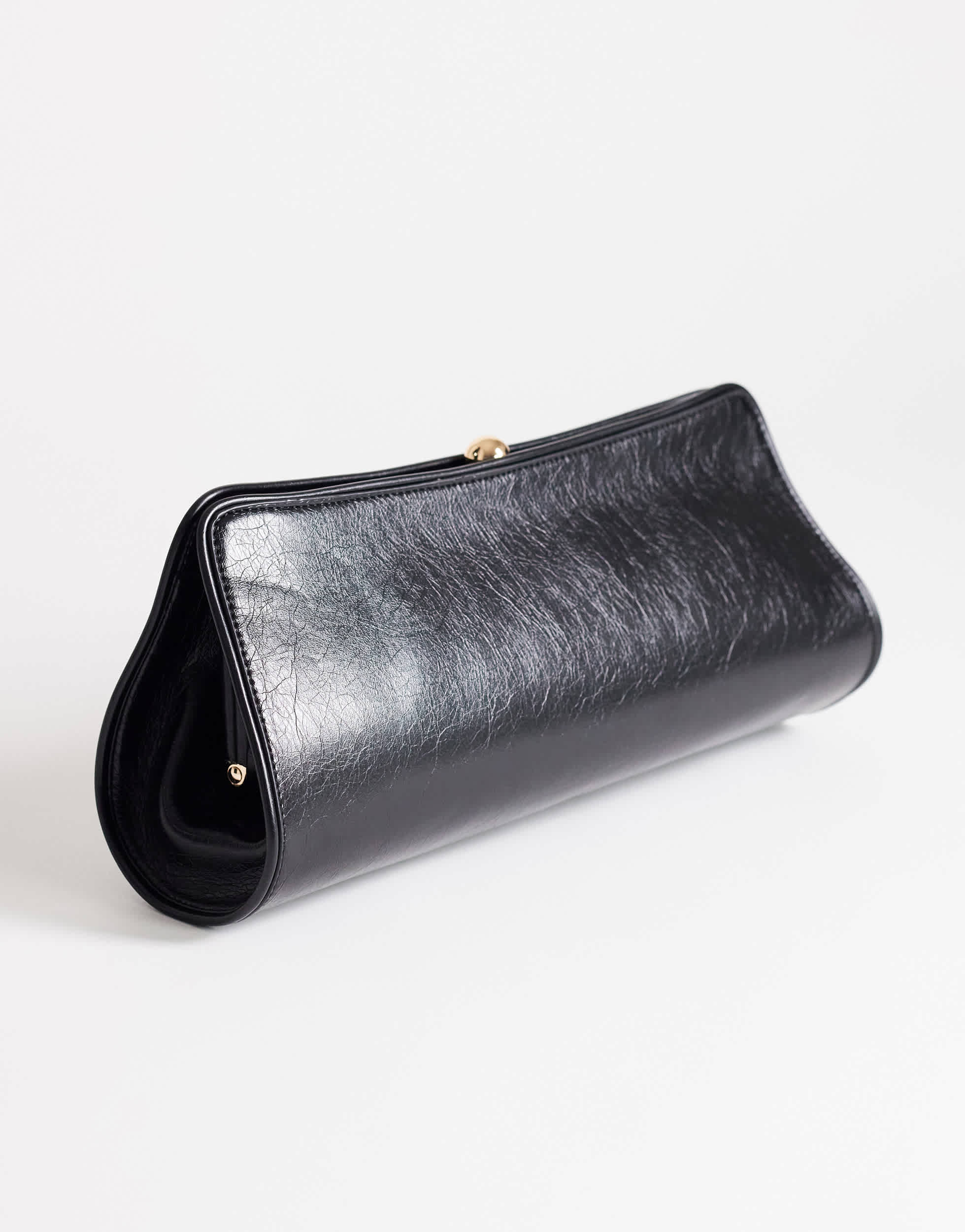 Topshop Alice medium clutch bag in black
