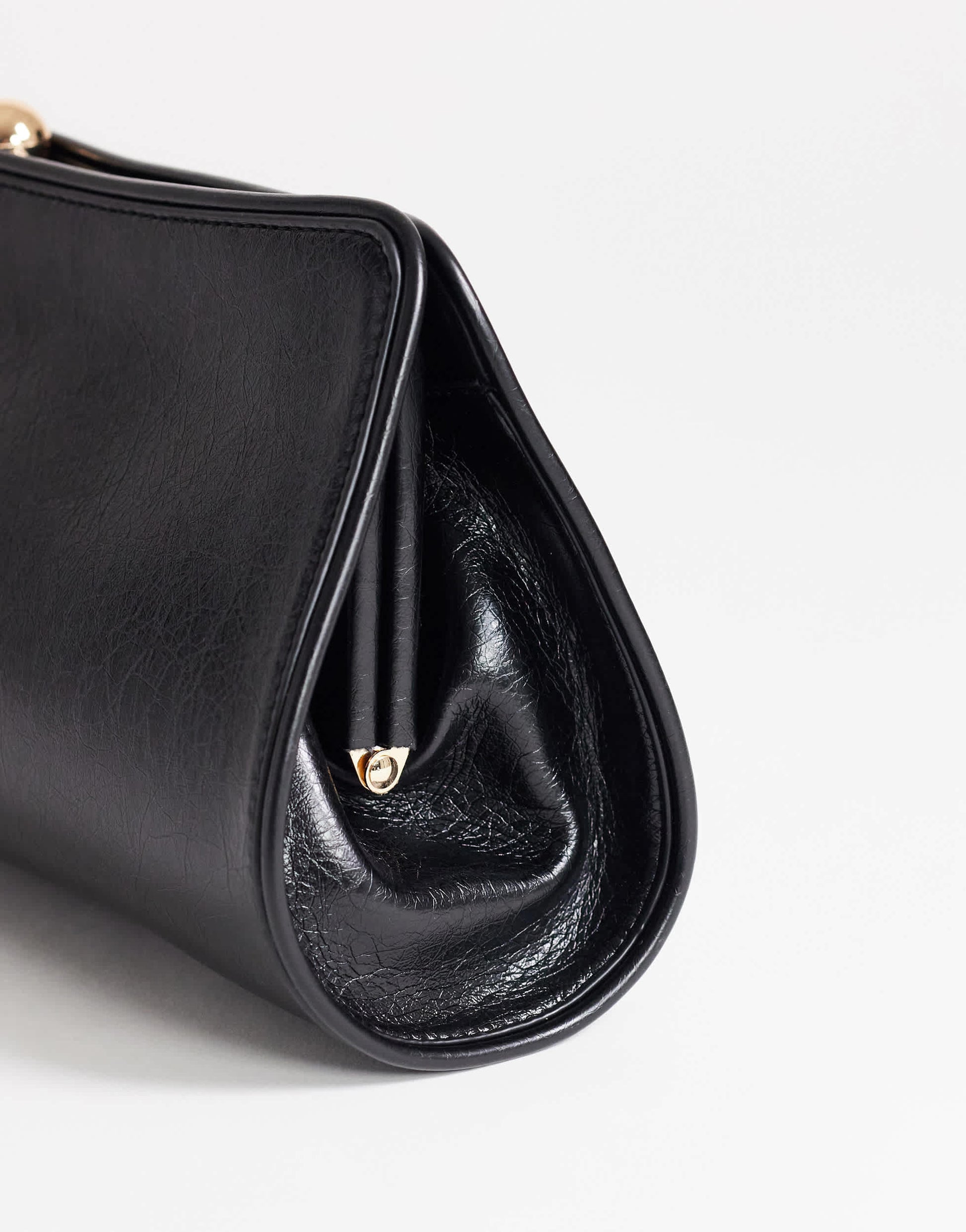 Topshop Alice medium clutch bag in black