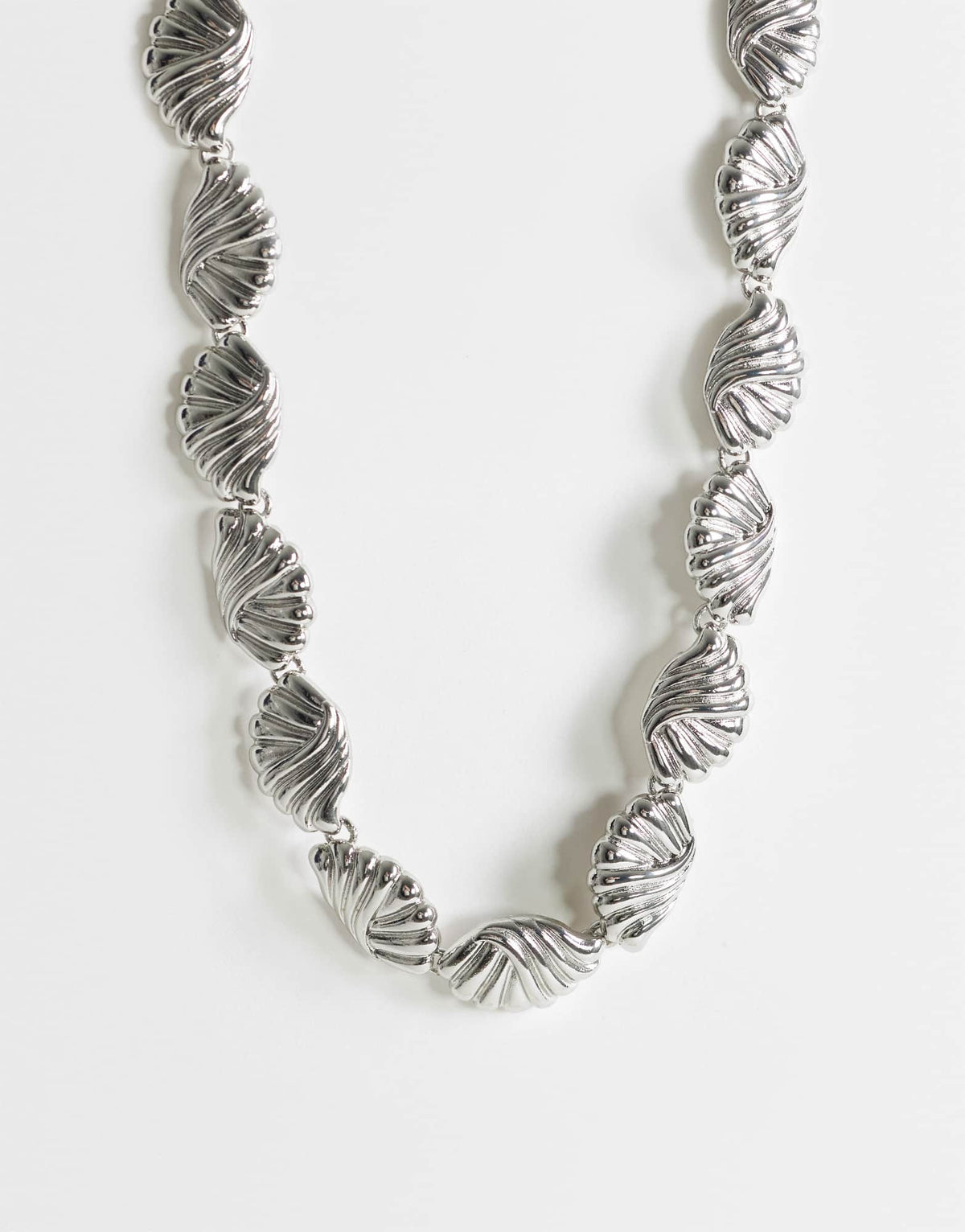Topshop Naleigh swirl necklace in silver