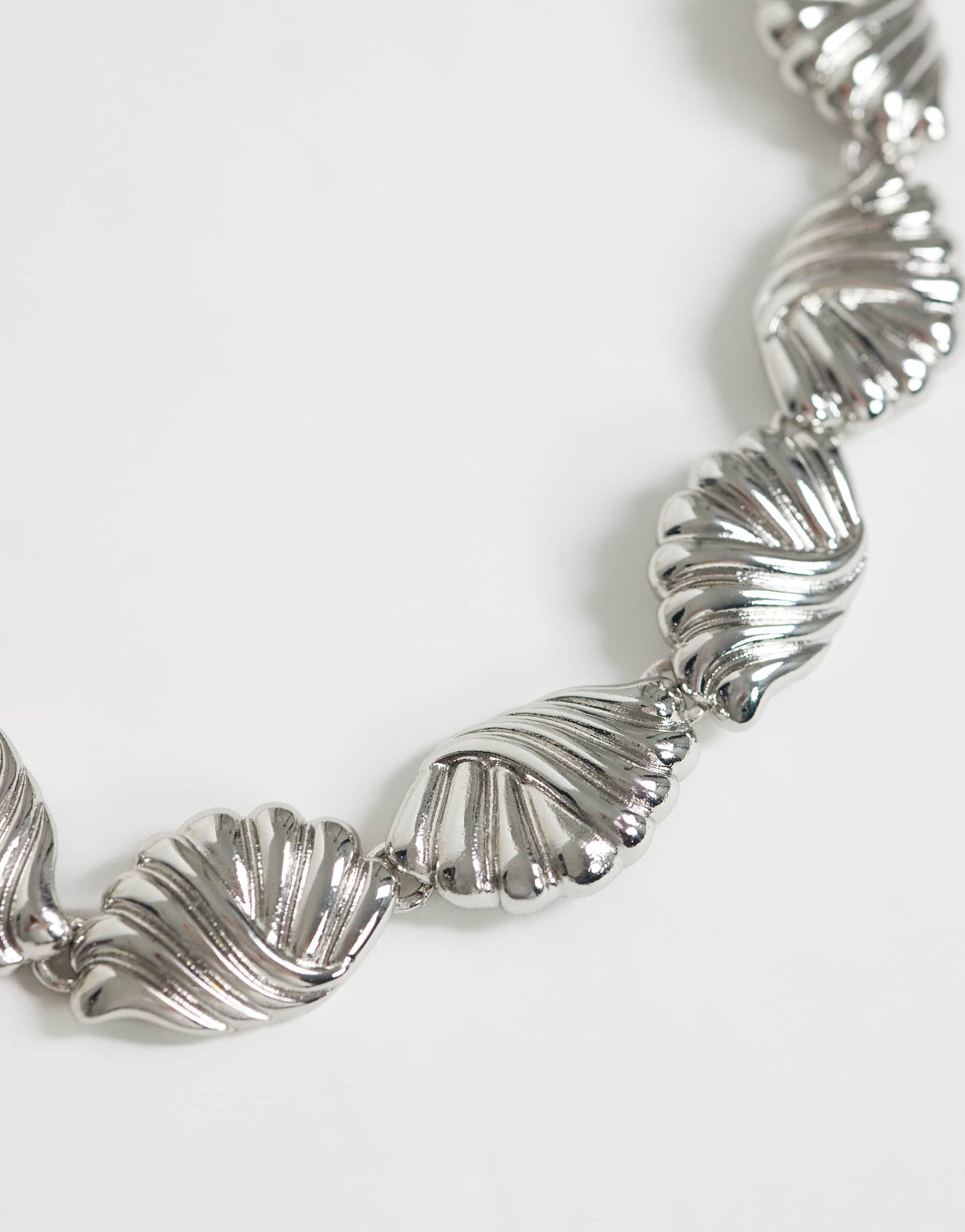 Topshop Naleigh swirl necklace in silver