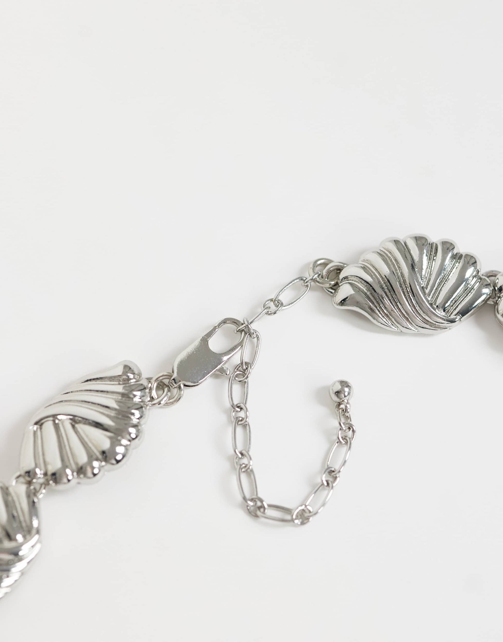 Topshop Naleigh swirl necklace in silver