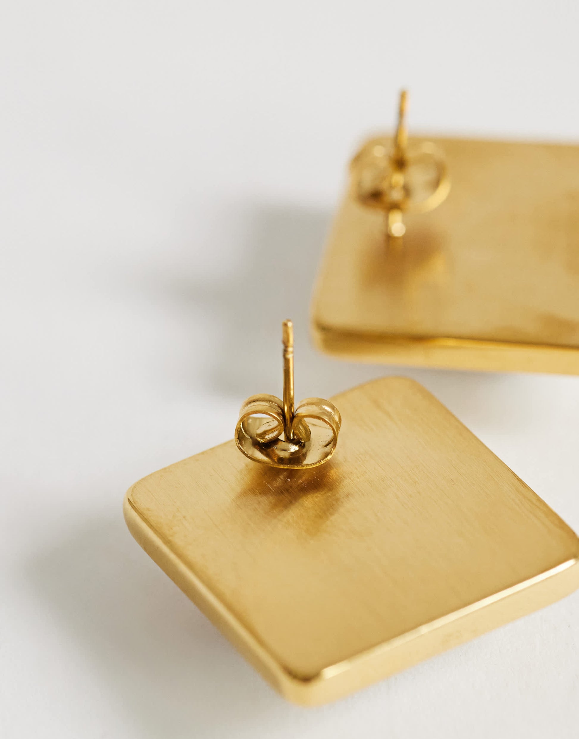 Topshop Fifi waterproof stainless steel stud 2 tone earrings in silver and gold