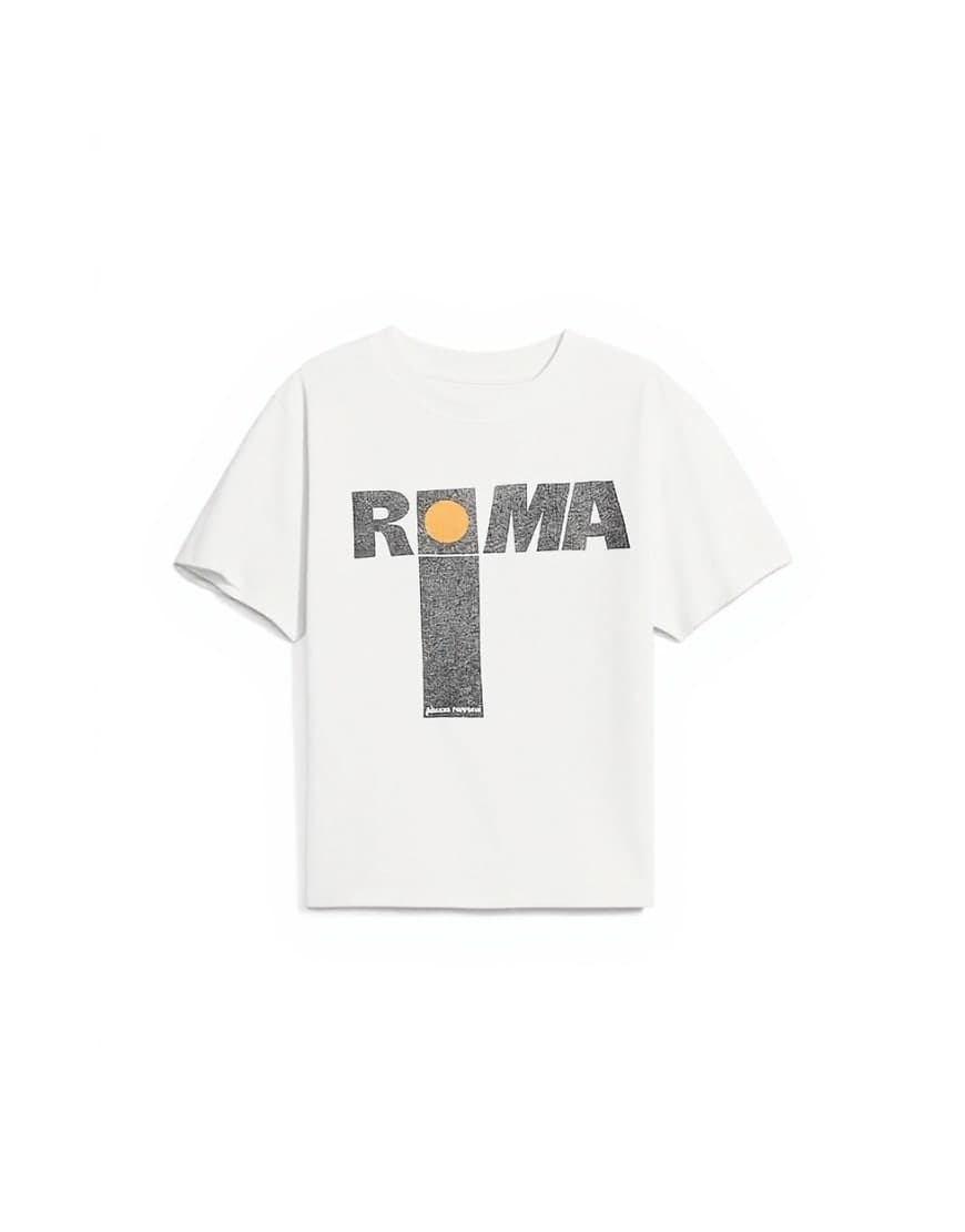 Topshop 'Roma' graphic boxy tee in white