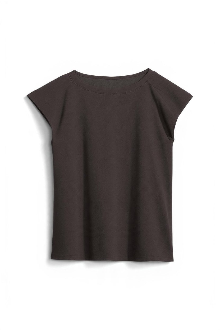 Topshop twist body tank in chocolate