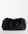 Topshop Chloe oversized ruched pouch clutch bag in black
