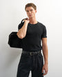 Topman slim fit rib t-shirt in black