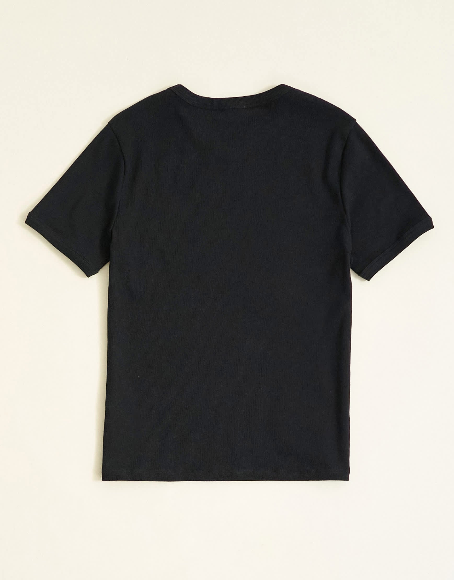 Topman slim fit rib t-shirt in black