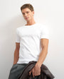 Topman slim fit rib t-shirt in white