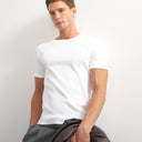 Topman slim fit rib t-shirt in white