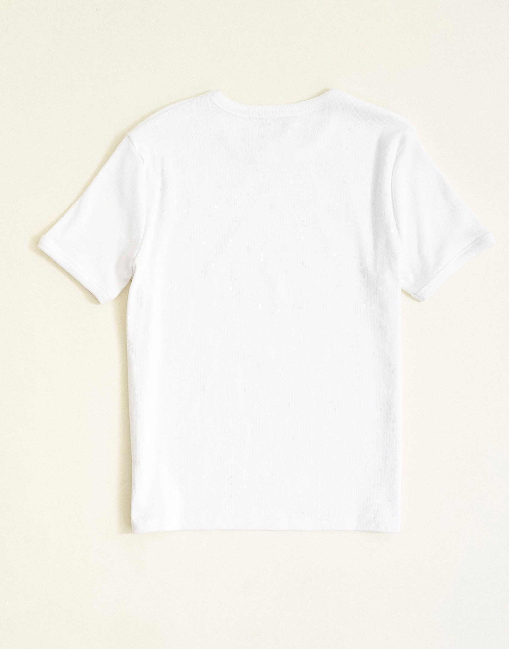 Topman slim fit rib t-shirt in white