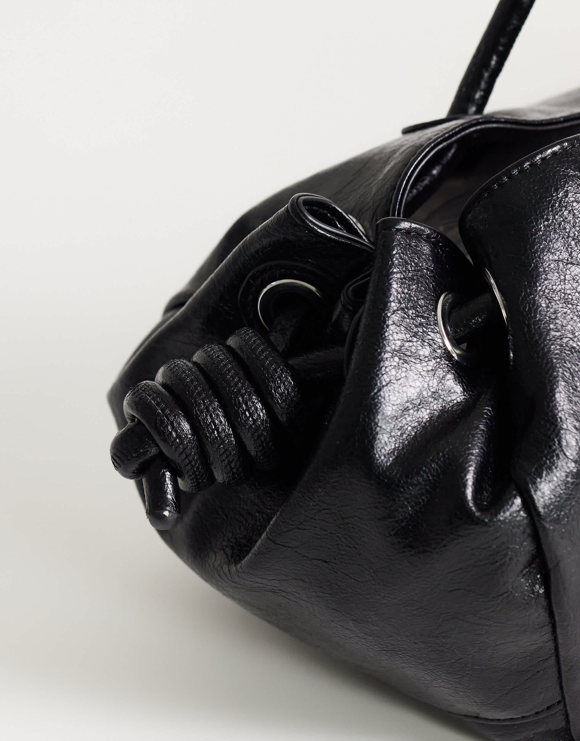 Topshop Maddie large shoulder bag in black