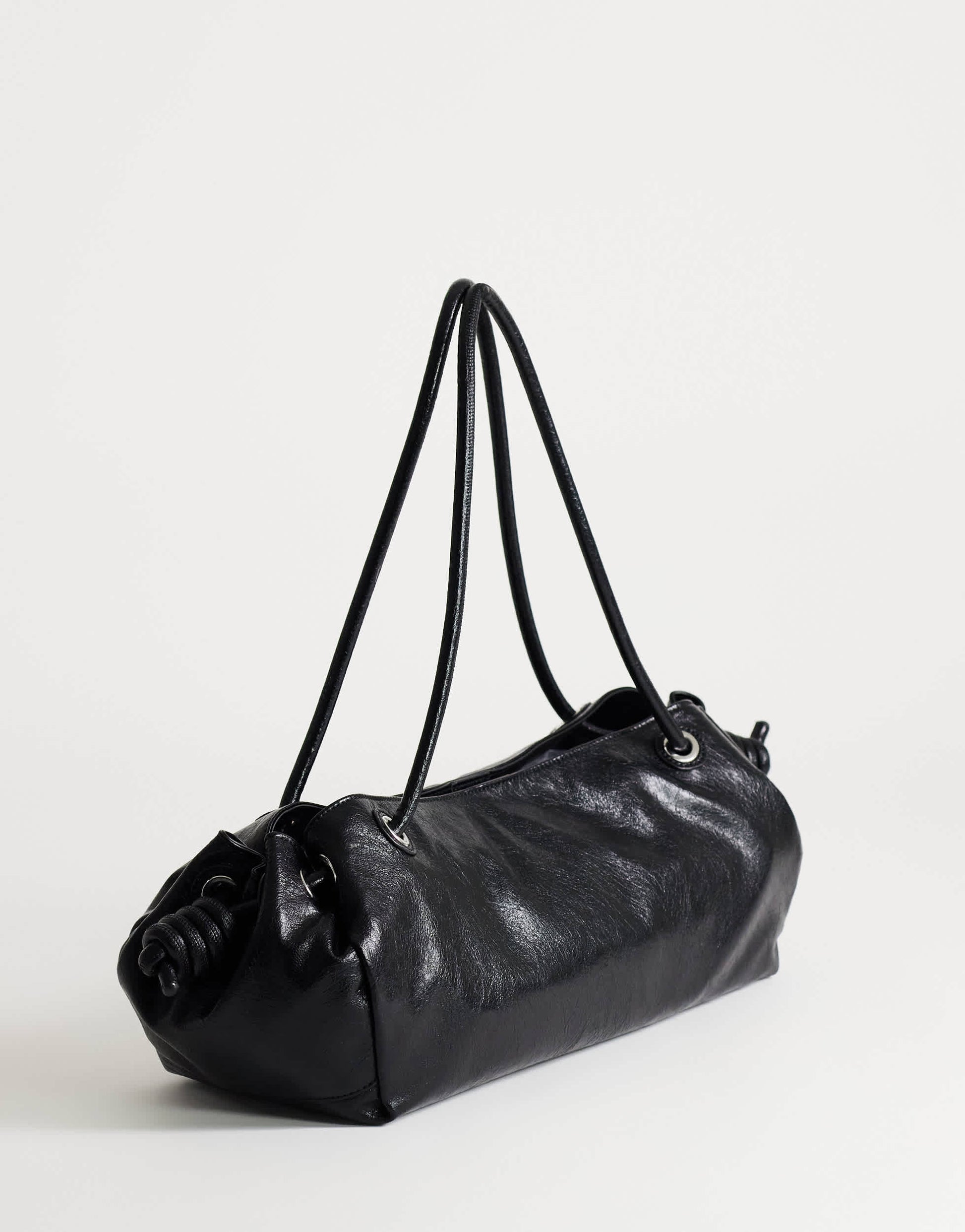 Topshop Maddie large shoulder bag in black