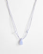 Topshop Ottie cord necklace with semi precious stones in light blue