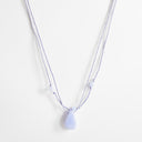 Topshop Ottie cord necklace with semi precious stones in light blue